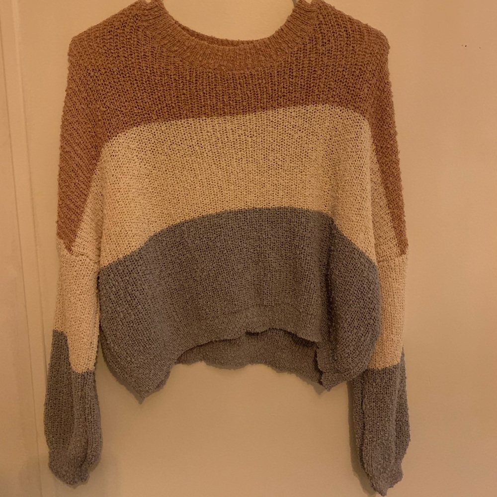 debut striped knit sweater